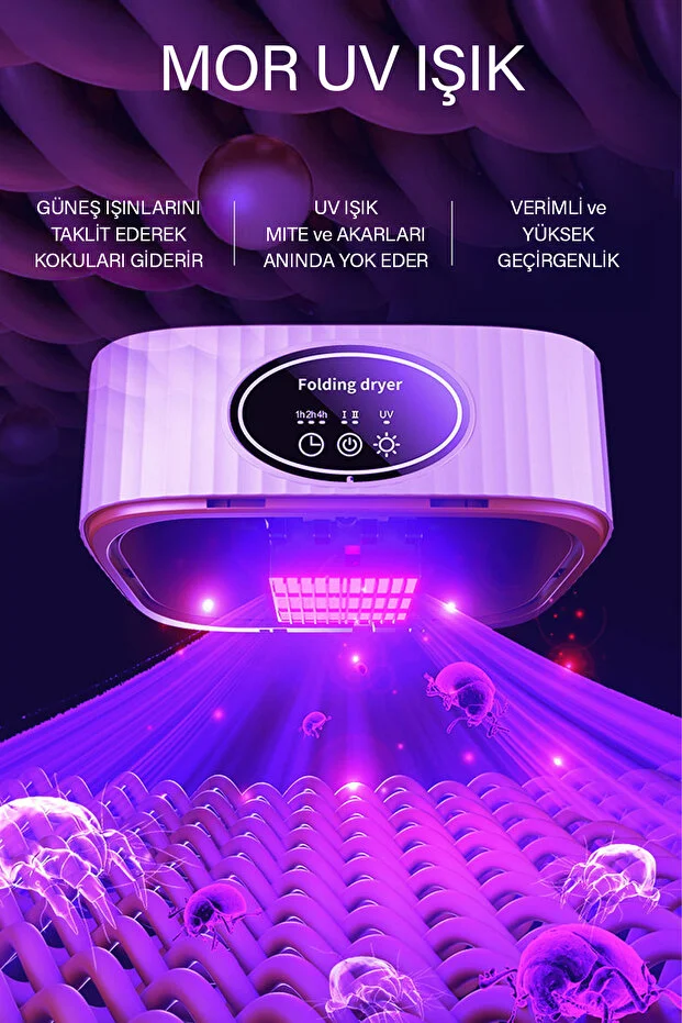 ROBO Katlanır Çamaşır Kurutma Makinesi Pembe